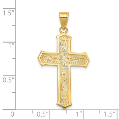 10k Passion Cross Pendant