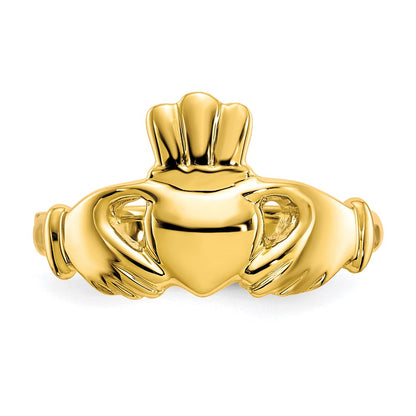 10k Polished Ladies Claddagh Ring