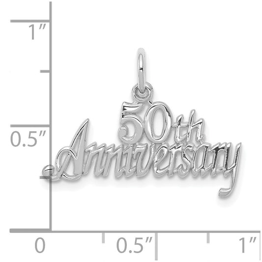10k White Gold 50th ANNIVERSARY Charm