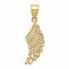 10K CZ Micropave Angel Wing Pendant