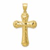 10K Diamond-cut Cross Pendant