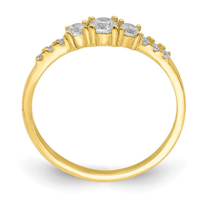 10K CZ Fancy Size 2.5 Baby / Childs Ring