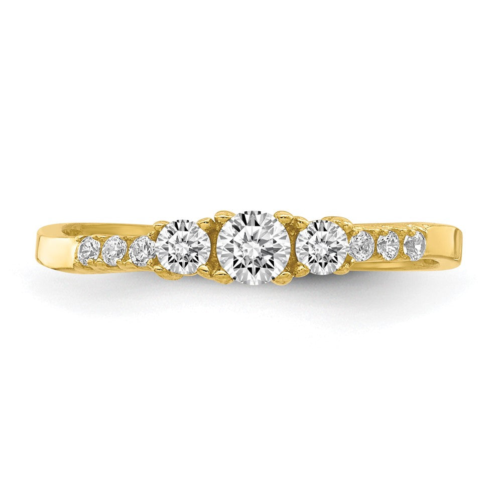 10K CZ Fancy Size 2.5 Baby / Childs Ring