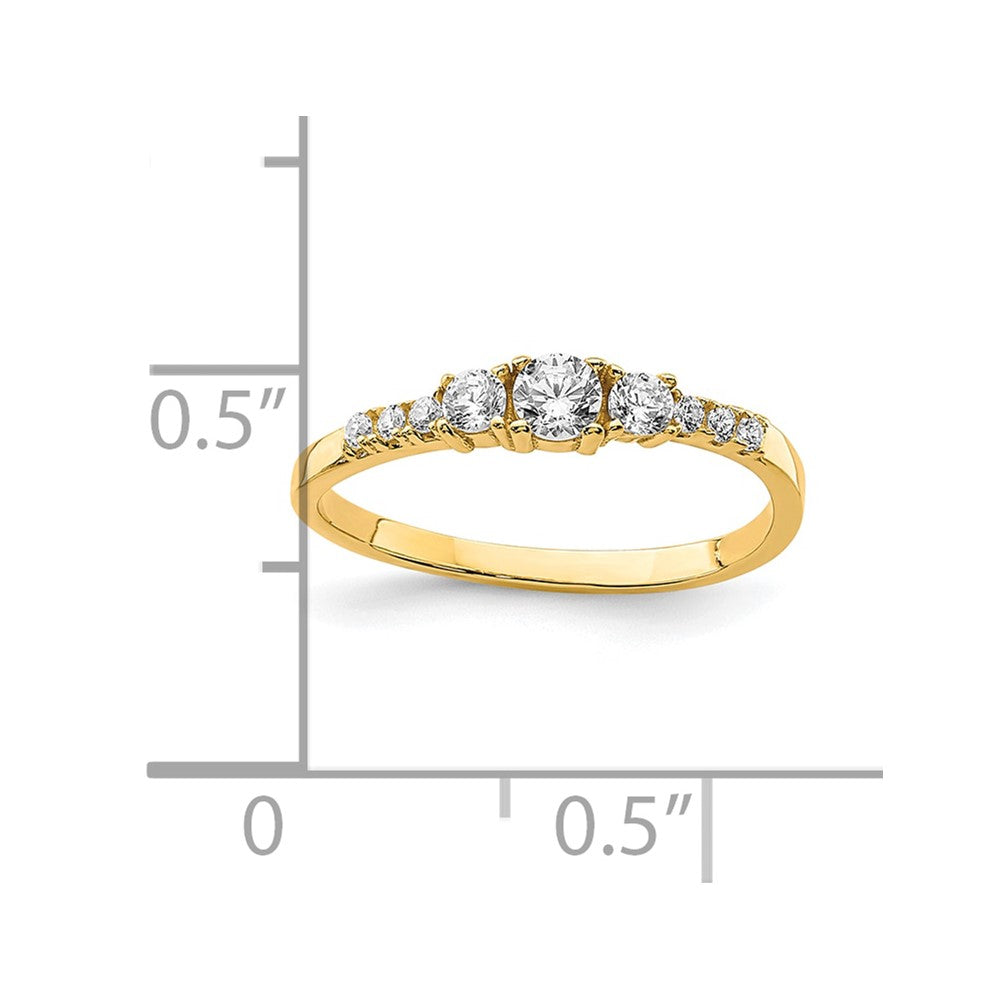 10K CZ Fancy Size 2.5 Baby / Childs Ring