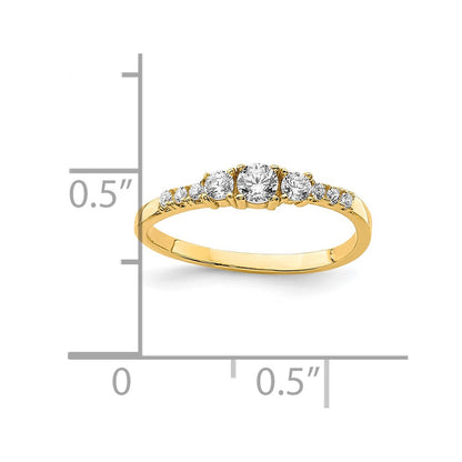 10K CZ Fancy Size 2.5 Baby / Childs Ring