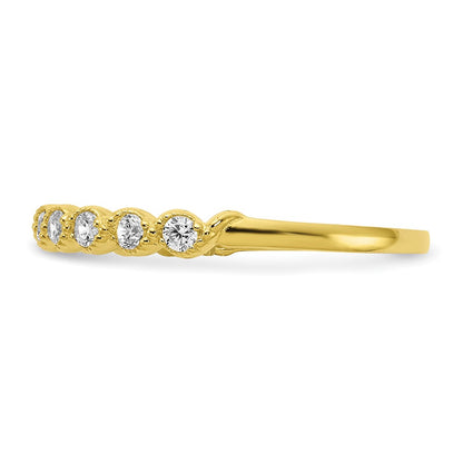 10K Square Cluster Clear CZ Fancy Ring