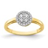 10K Circle Cluster Clear CZ Fancy Ring