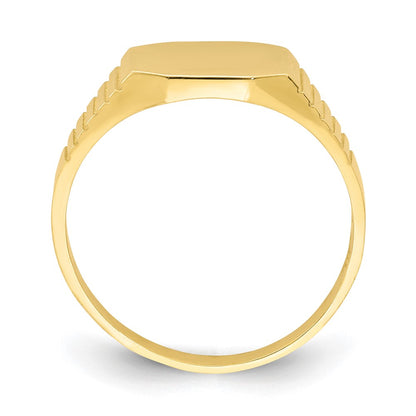 10K Octagonal Size 1.5 Baby / Childs Signet Ring