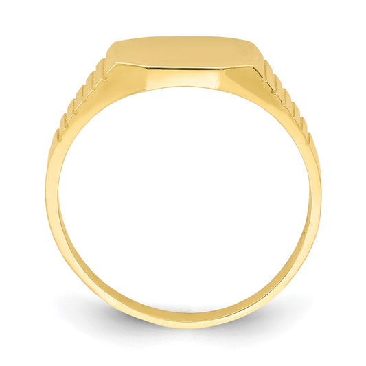 10K Octagonal Size 1.5 Baby / Childs Signet Ring