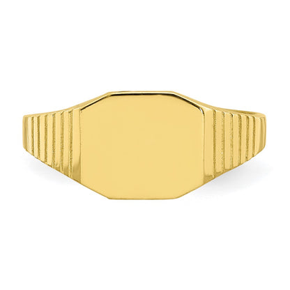 10K Octagonal Size 1.5 Baby / Childs Signet Ring