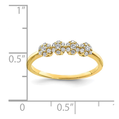 10K Clear CZ Stackable Ring