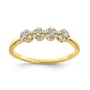 10K Clear CZ Stackable Ring
