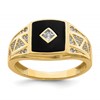 IB Goodman 10k Mens CZ and Onyx Ring