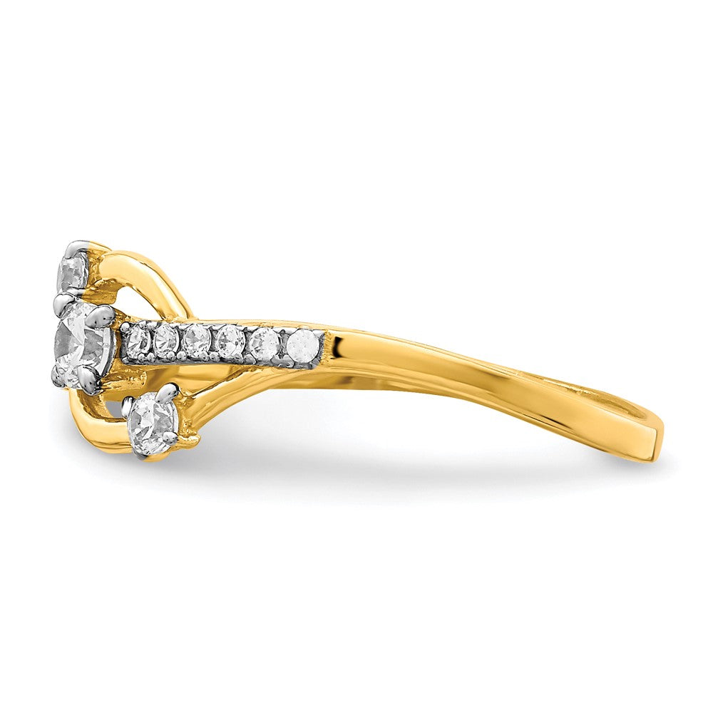 10K Clear CZ Fancy Ring