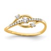 10K Clear CZ Fancy Ring