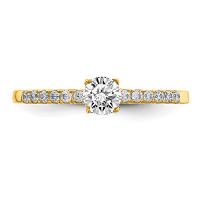 10K Clear CZ Fancy Ring