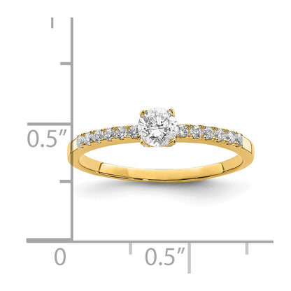 10K Clear CZ Fancy Ring