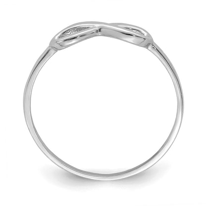 10K White Gold Polished Infinity Ring