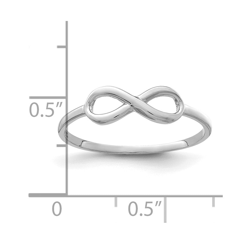 10K White Gold Polished Infinity Ring