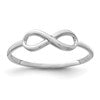 10K White Gold Polished Infinity Ring