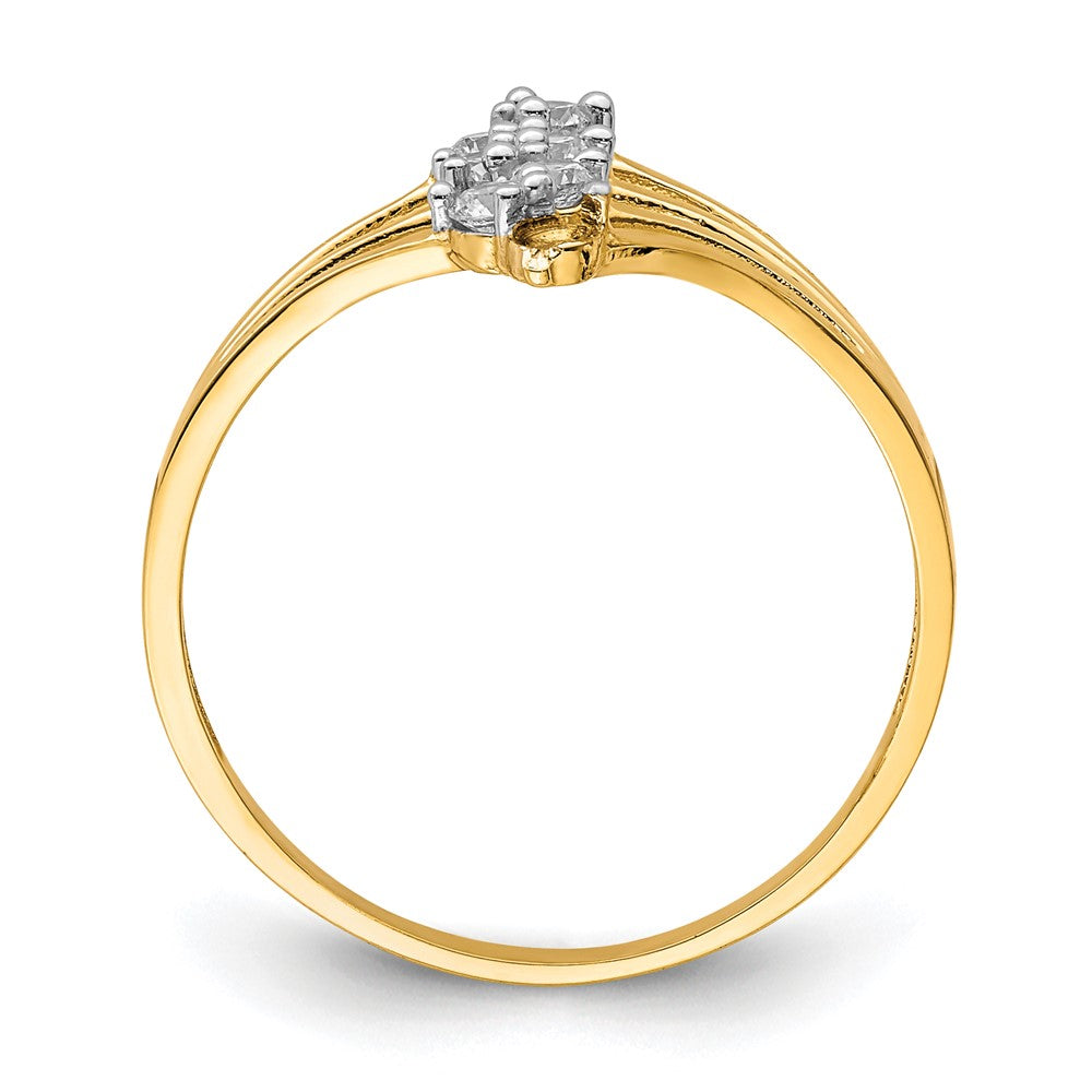 10K Clear CZ 7-Stone Ring