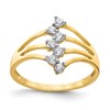 10K Clear CZ 7-Stone Ring
