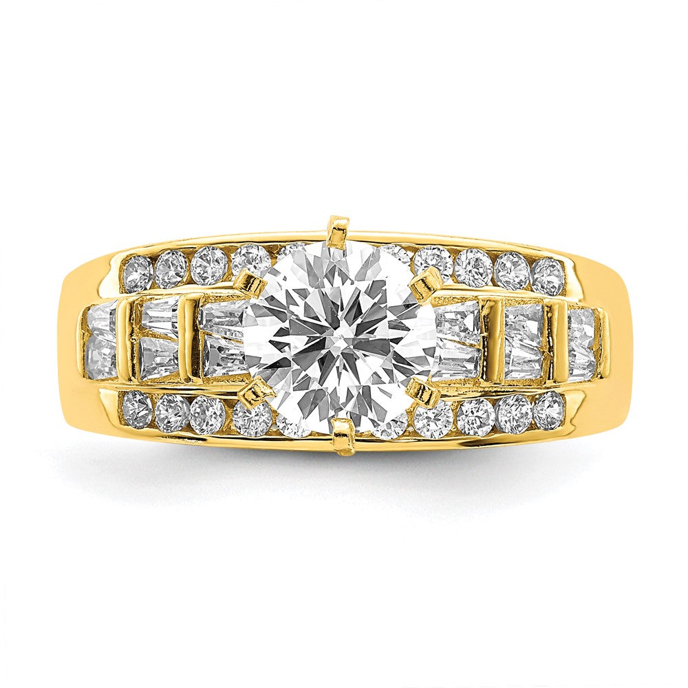 10K Clear CZ Fancy Ring