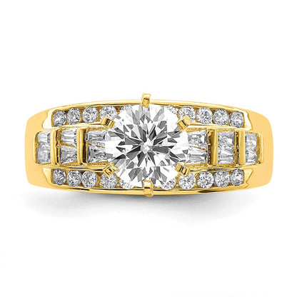 10K Clear CZ Fancy Ring