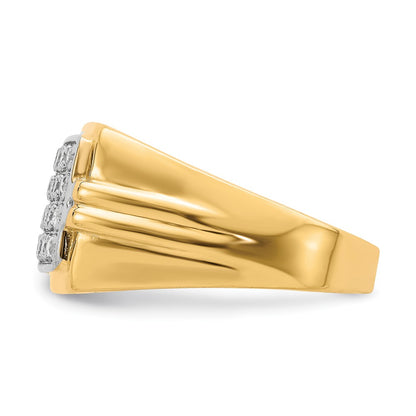 IB Goodman 10k and White Rhodium Mens CZ Ring