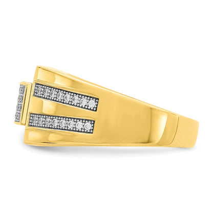 IB Goodman 10k Mens Pave CZ Signet Ring