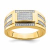 IB Goodman 10k Mens Pave CZ Signet Ring