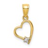 10K CZ Heart Pendant