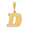 10k Textured Initial D Pendant