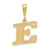 10k Textured Initial E Pendant