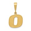 10k Textured Initial O Pendant