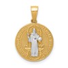 10K and White Rhodium San Benito Medal Pendant