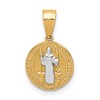 10K and White Rhodium Small San Benito Medal Pendant