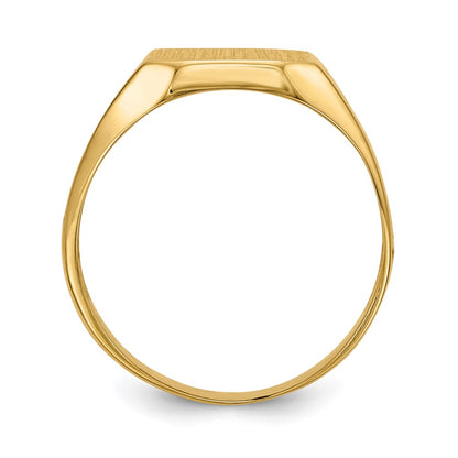 10k 9.0x10.5mm Octagon Nugget Open Back Mens Signet Ring