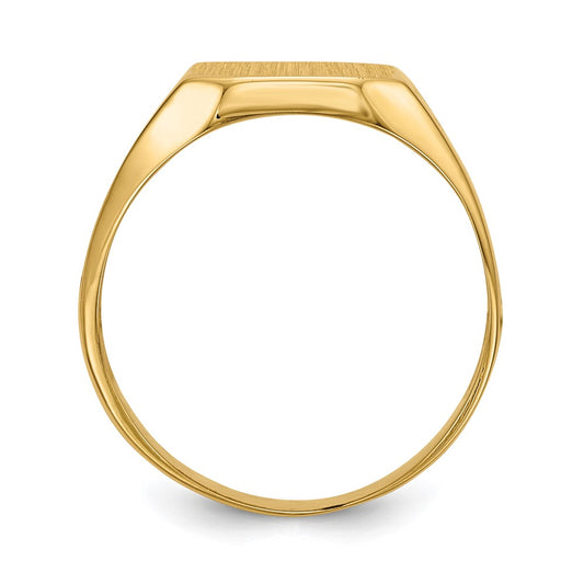 10k 9.0x10.5mm Octagon Nugget Open Back Mens Signet Ring