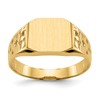 10k 9.0x10.5mm Octagon Nugget Open Back Mens Signet Ring