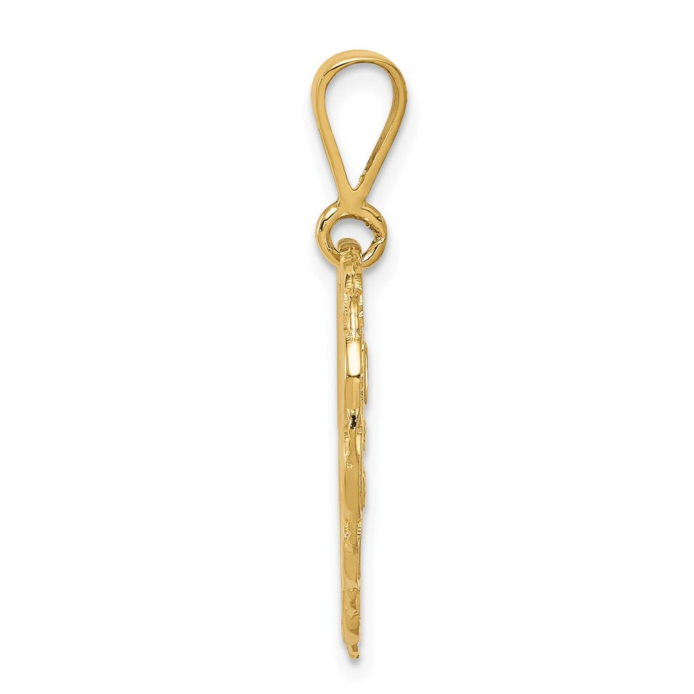 10k 50th Anniversary Heart Charm