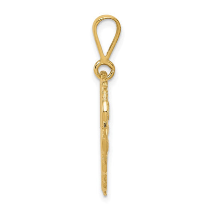 10k 50th Anniversary Heart Charm