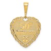 10k 50th Anniversary Heart Charm