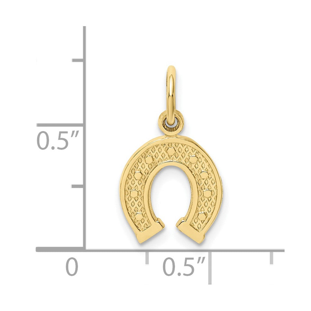 10k Small Horseshoe Charm