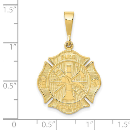 10k FIRE RESCUE Medal Pendant