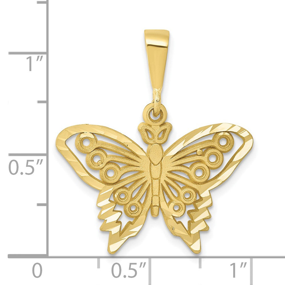 10k Large Butterfly Charm