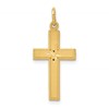 10k Diamond-cut Cross Pendant