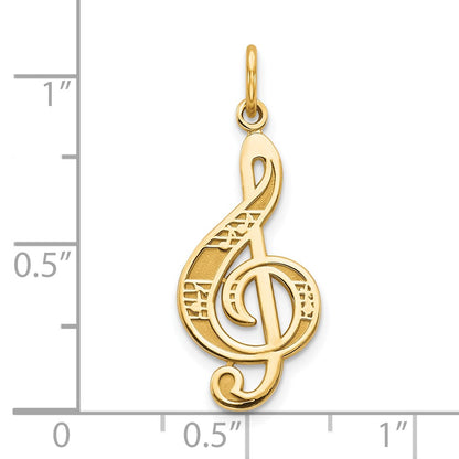 10k Treble Clef Charm