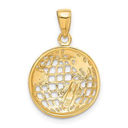 10k Polished Globe Pendant