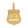 10k Large POLICE Badge Pendant